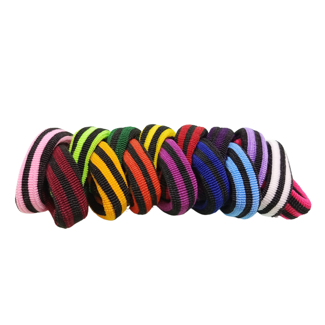 Pair Of 3 Striped Elastic Hair Ties Set | HIJABONE | H1AA009