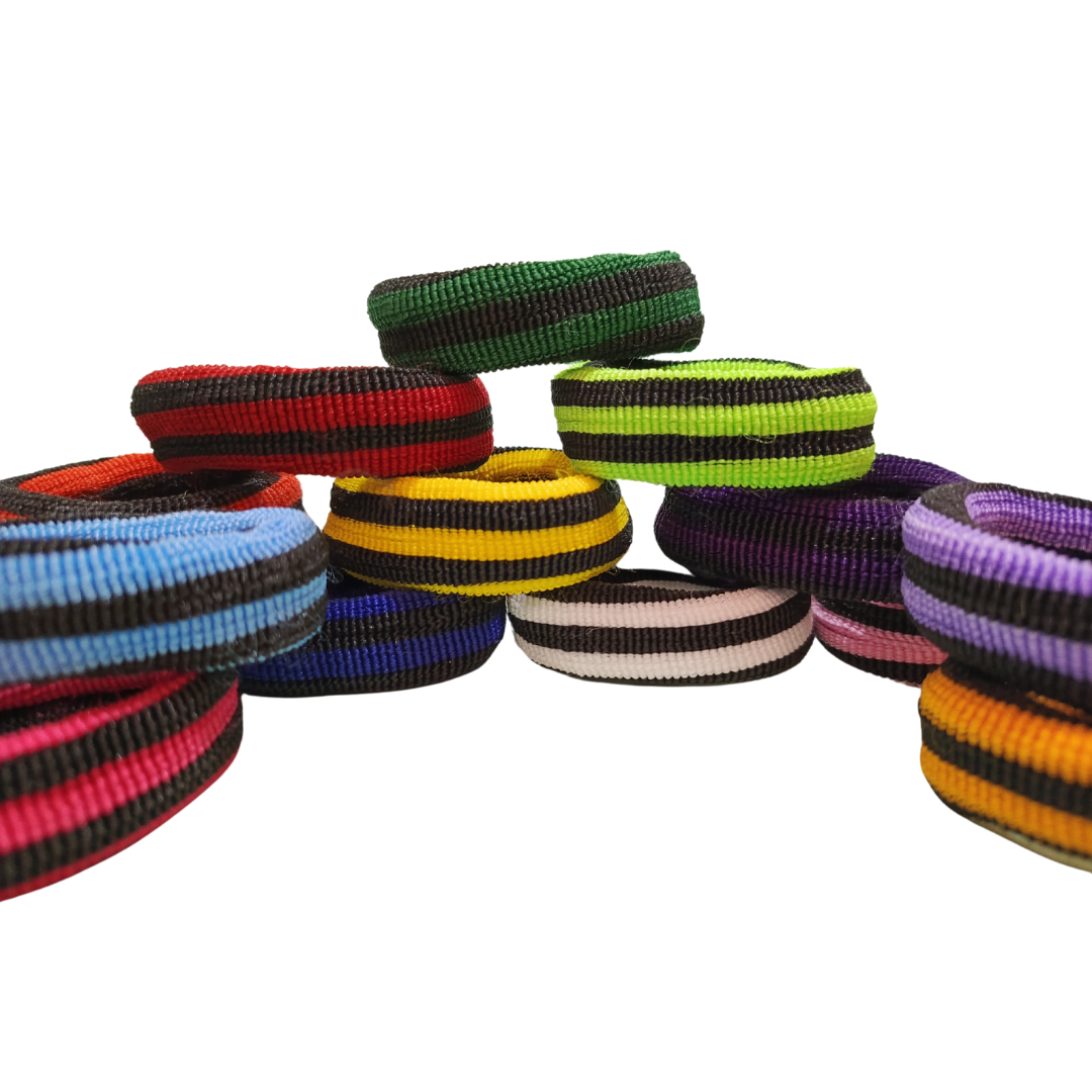 Pair Of 3 Striped Elastic Hair Ties Set | HIJABONE | H1AA009 - Image 2