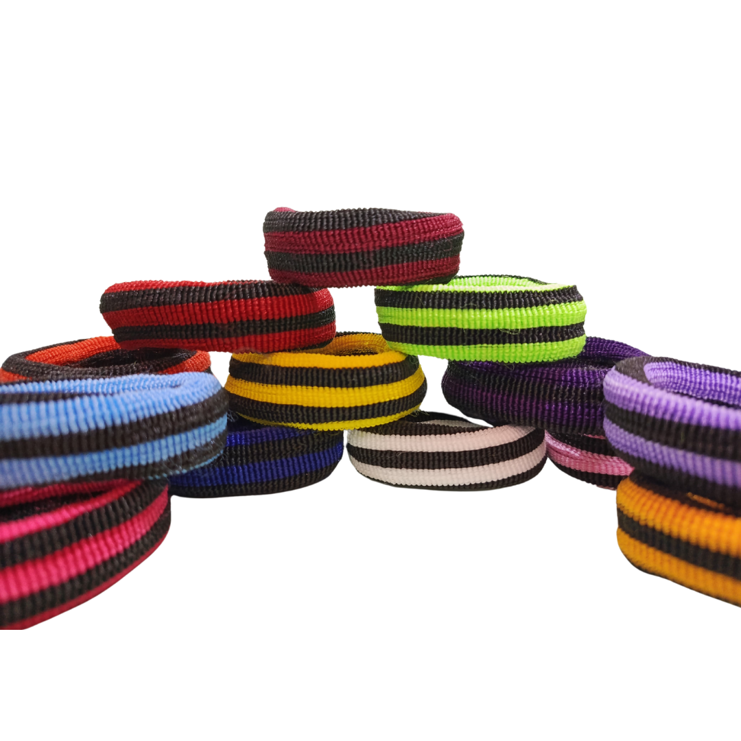 Pair Of 3 Striped Elastic Hair Ties Set | HIJABONE | H1AA009 - Image 3